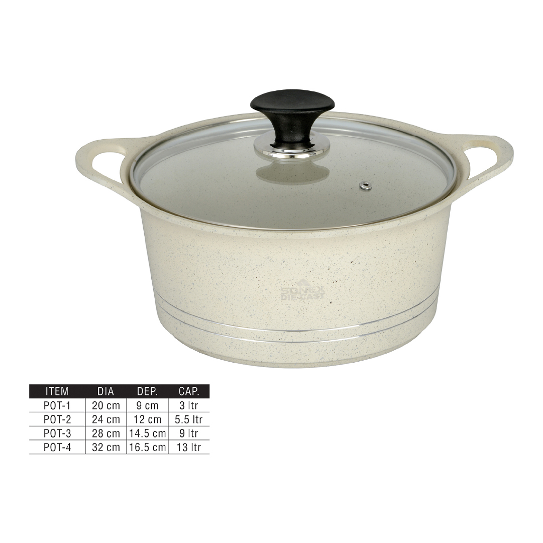 white cooking pot Sonex Die Cast